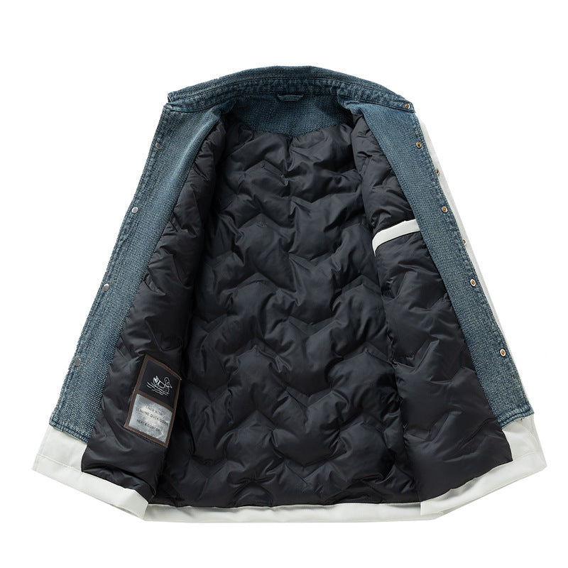 Men's Fake Two-Piece Jacket – Korean Style Loose Trend Jacket