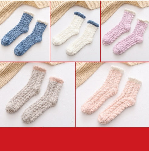 Damen Thermo Kuschelsocken – Flauschige Winter Wärmesocken