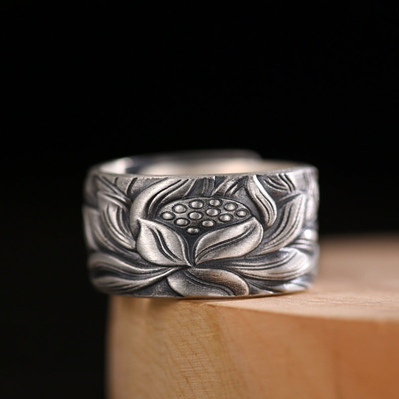 Lotusring, männliche Blütenöffnungen, Zeigefingerring