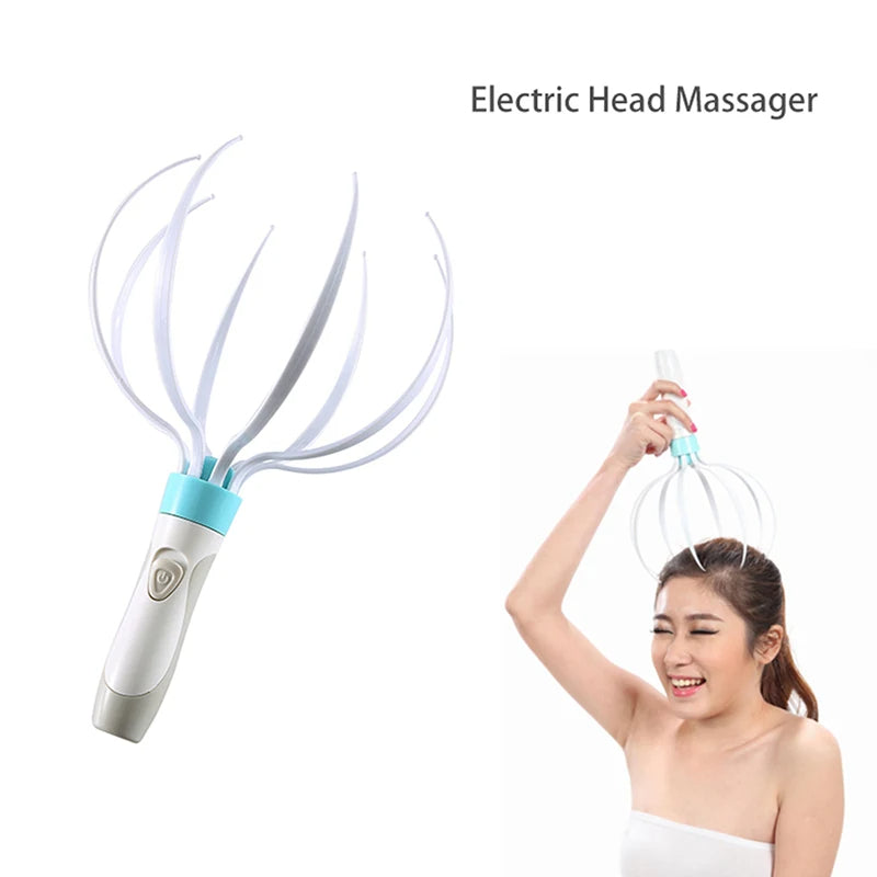 Electric Head Massager with Vibration | 8-Claw Head and Scalp Massager