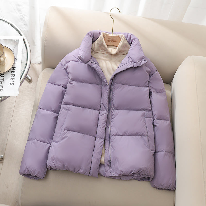 Damen Steppjacke Kurz – Warme Pufferjacke im Trendigen Oversize Look
