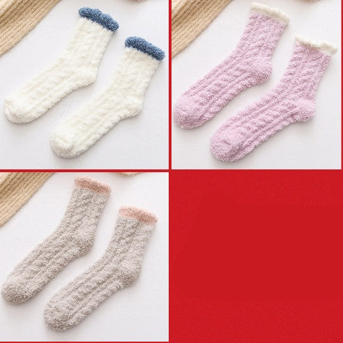 Damen Thermo Kuschelsocken – Flauschige Winter Wärmesocken