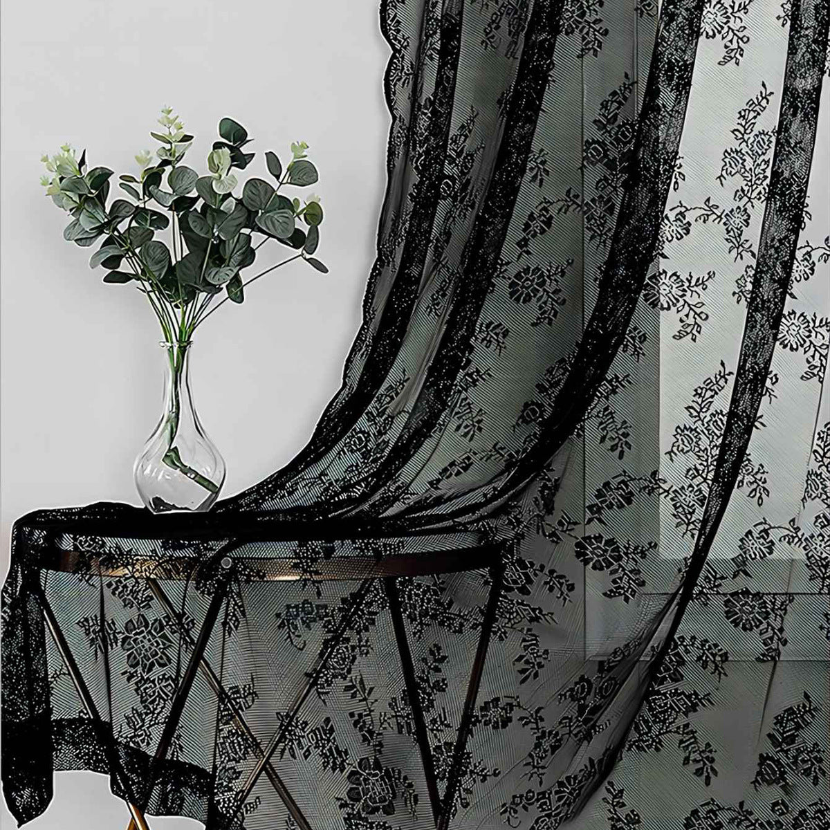 Vintage Lace Curtain | semi-sheer country house style window