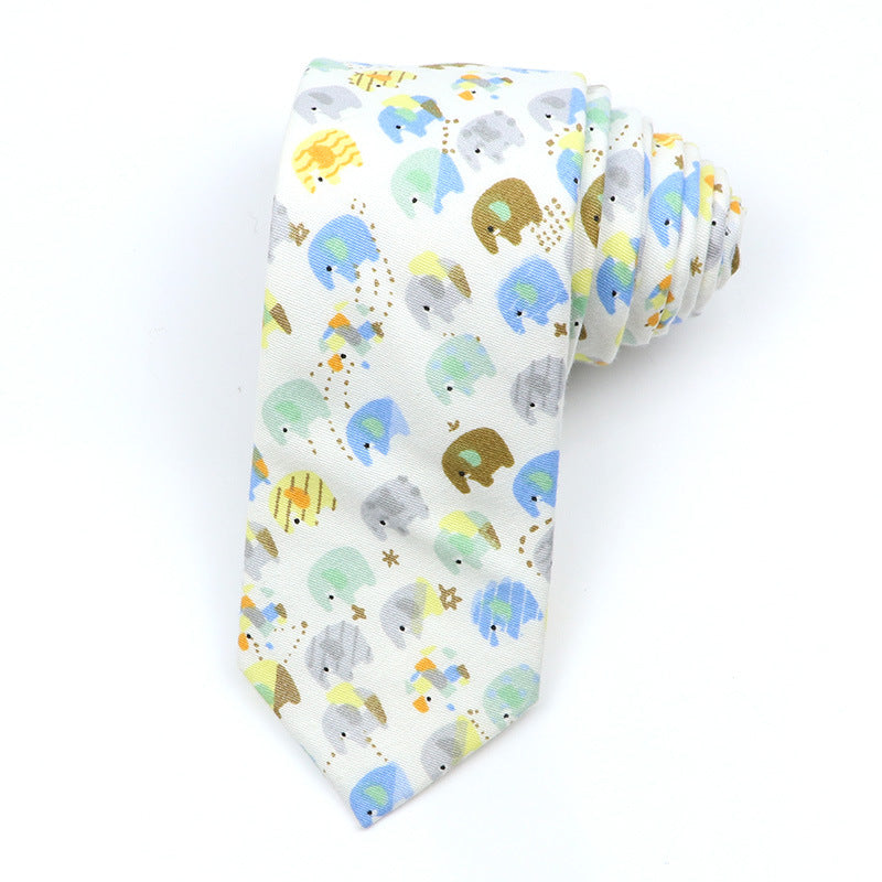 Slim Tie Men's Cotton Korean Slim Modern Elegant