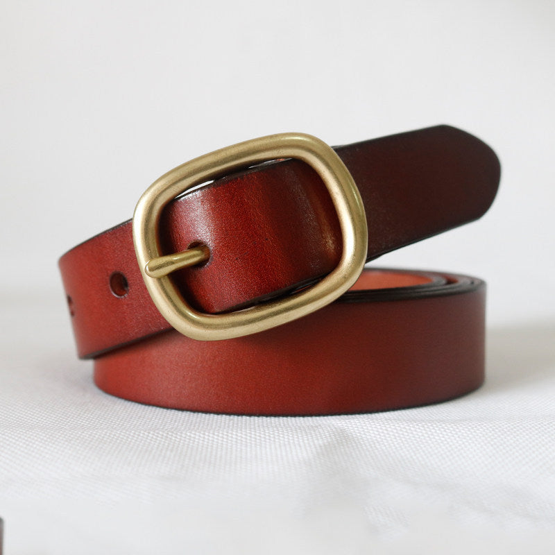 Damen Ledergürtel Rindsleder Kupfer | Elegant Zeitlos Premium Gürtel