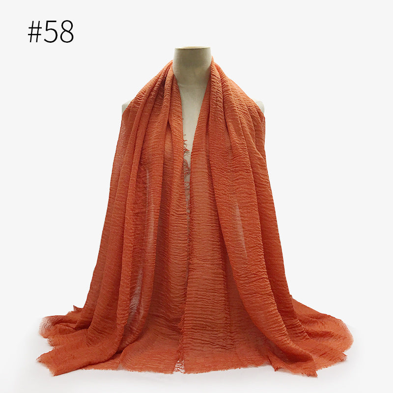 Damen Baumwoll Pashmina Schal | Weicher Fransen Hijab Stola