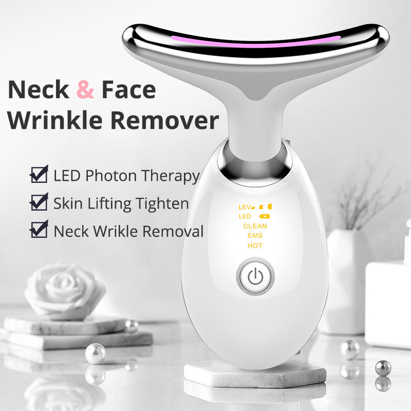 EMS Neck Massager with Heat Function – Firming Anti-Wrinkle Beauty Device