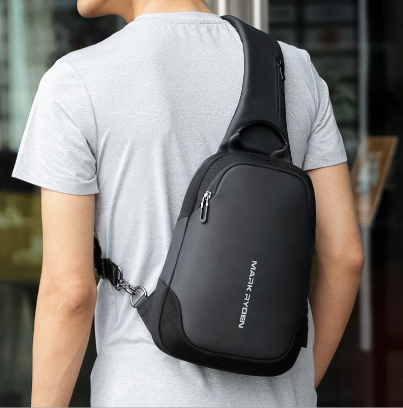 Men's Chest Bag USB | Anti-Theft Crossbody Sling Bag