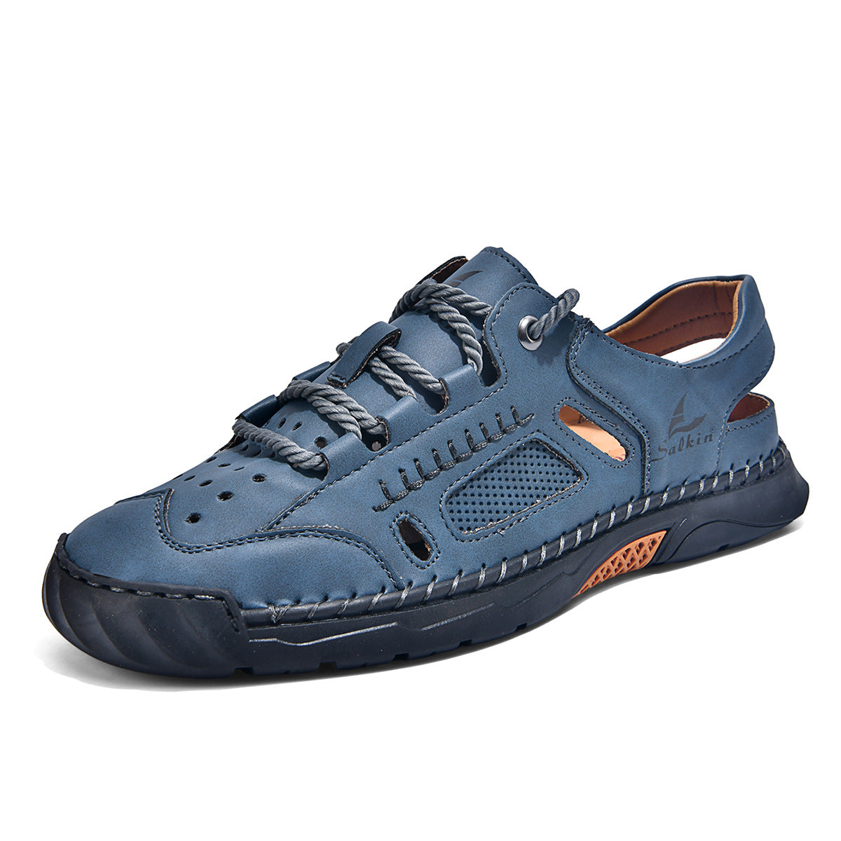 Men's Hand-Stitched Closed Sandals Comfort Casual Shoes