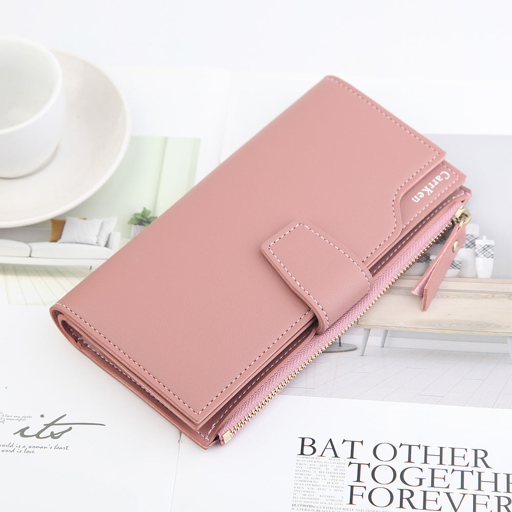Women's Long Zipper Wallet | Large Wallet with Card Slots