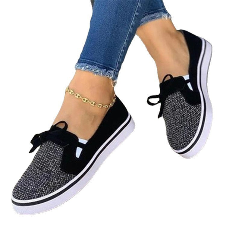 Damen Canvas Sneaker Weiß – Leichte Lace-Up Freizeitschuhe