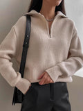 Warm Women's Wool Sweater – Elegant Cardigan for Autumn & Winter