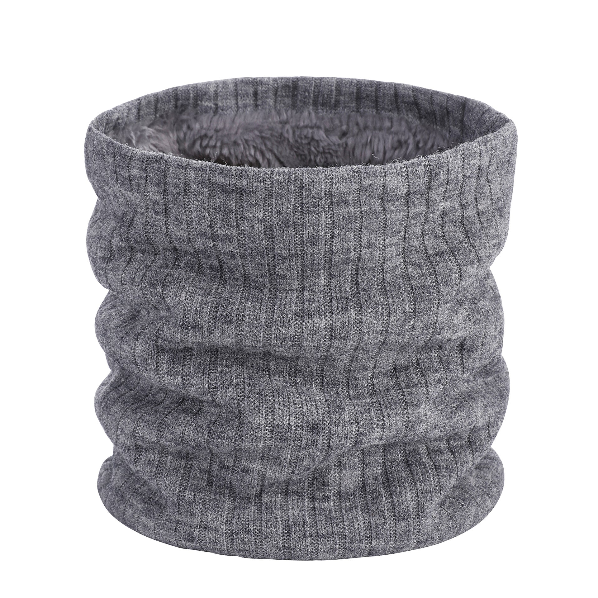 Warm Plush Scarf Winter Unisex Soft Knitted Scarf Solid Color