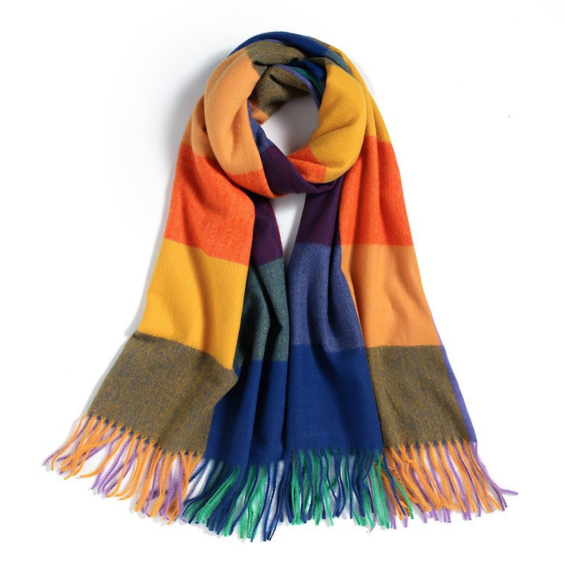 Women's Winter Plaid Scarf Warm Soft Large Shawl Wrap