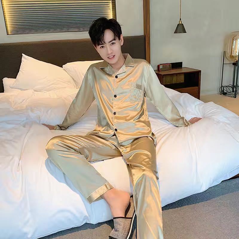 Herren Seiden Pyjama Große Größen | Luxus Nachtwäsche Set