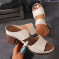 Women's Chunky Sandals Plaid Summer | comfortable trendy shoes
