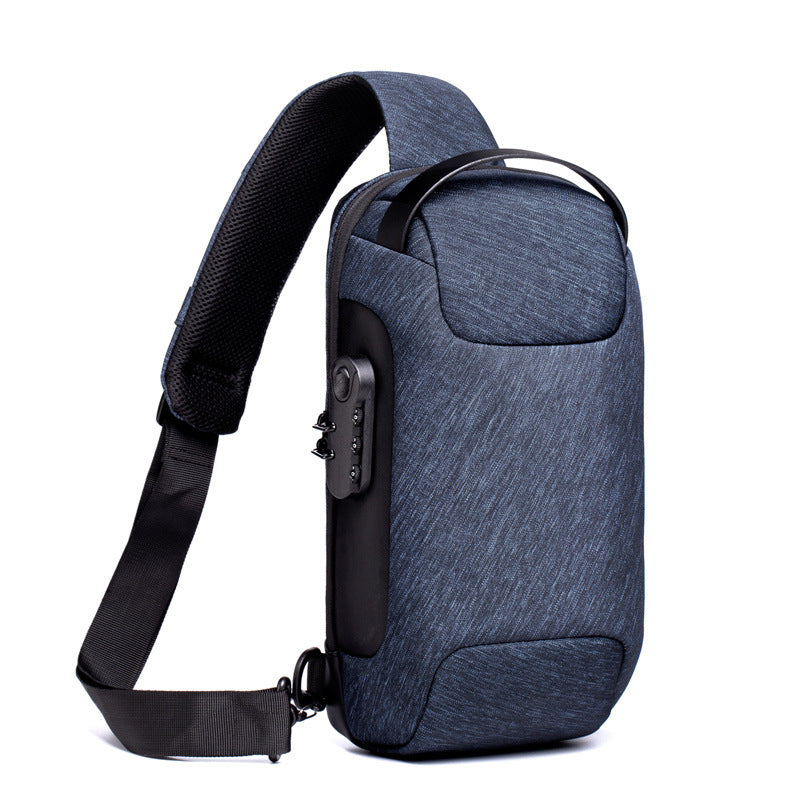 Anti-Theft Crossbody Bag Men USB | Waterproof Oxford