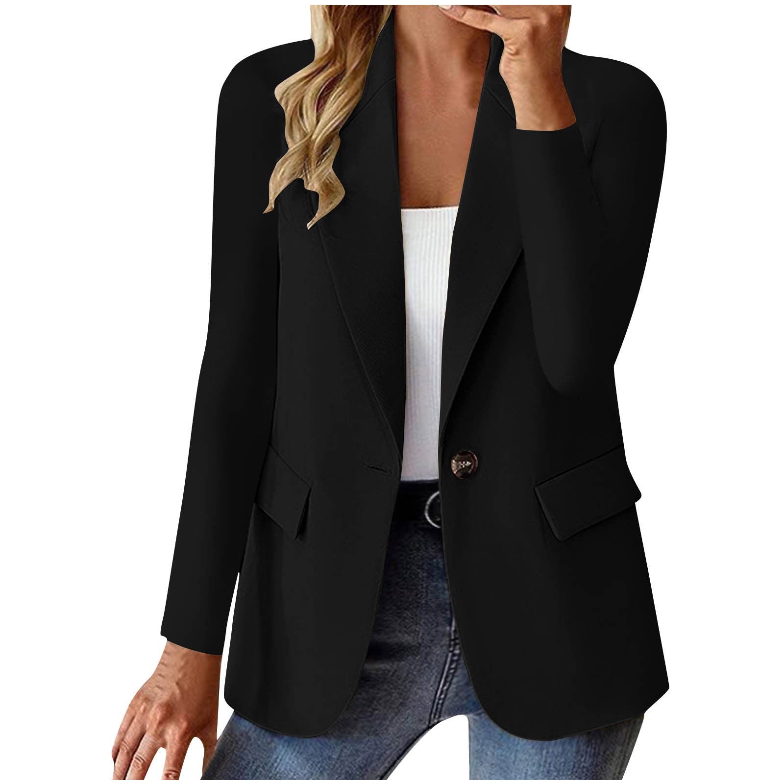 Damen Cardigan Blazer Elegant Langarm | Business Jacke Modern