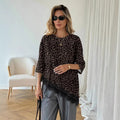 Women's Polka Dot Top with Lace – Asymmetric & Elegantly Modern