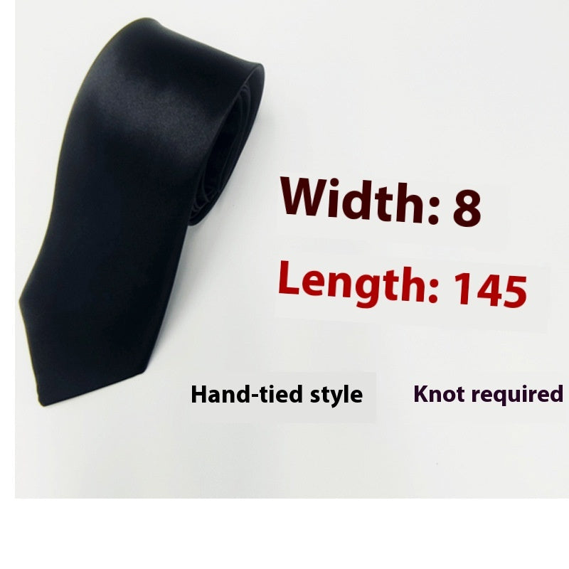Herren Krawatte schwarz 8cm elegant klassisch Business Stil