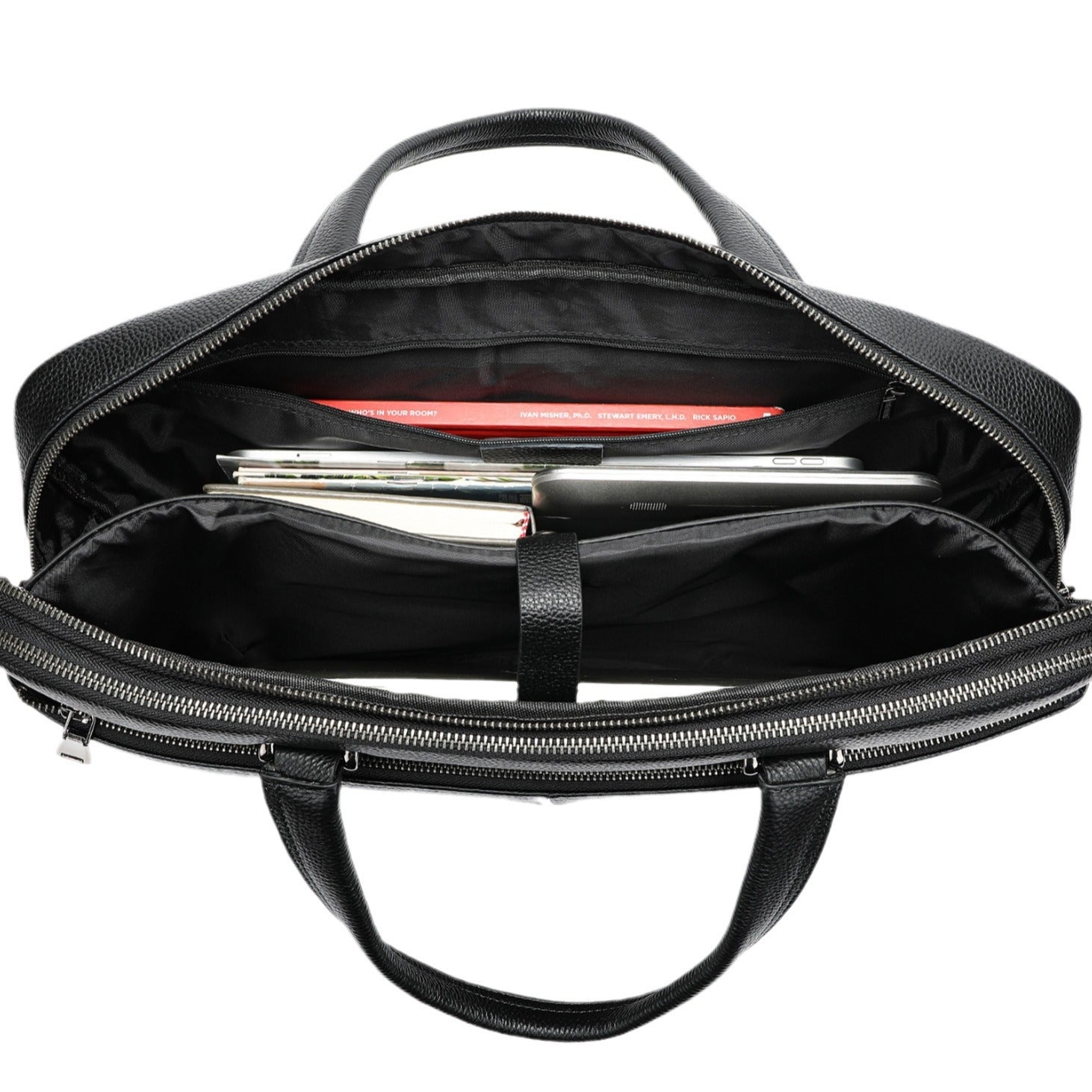 Men's XXL Leather Briefcase 17 Inch – Premium Business Laptop Bag