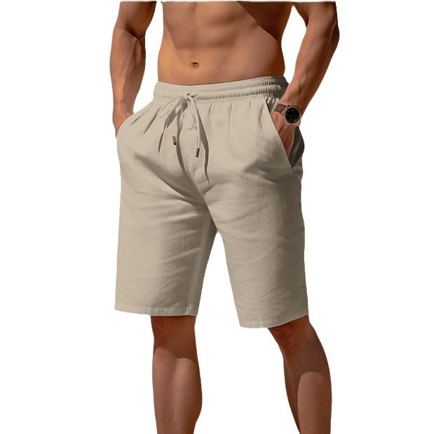 Men's Beach Shorts with Drawstring – Breathable Summer Shorts
