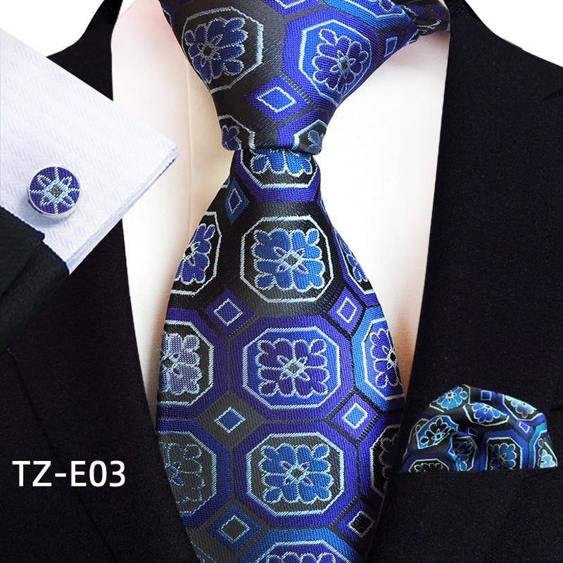 Paisley Tie Set for Men, Elegant 3-Piece, Business Wedding