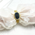Ladies' Oval Gold Quartz Watch with Small Dial - Elegant Watch