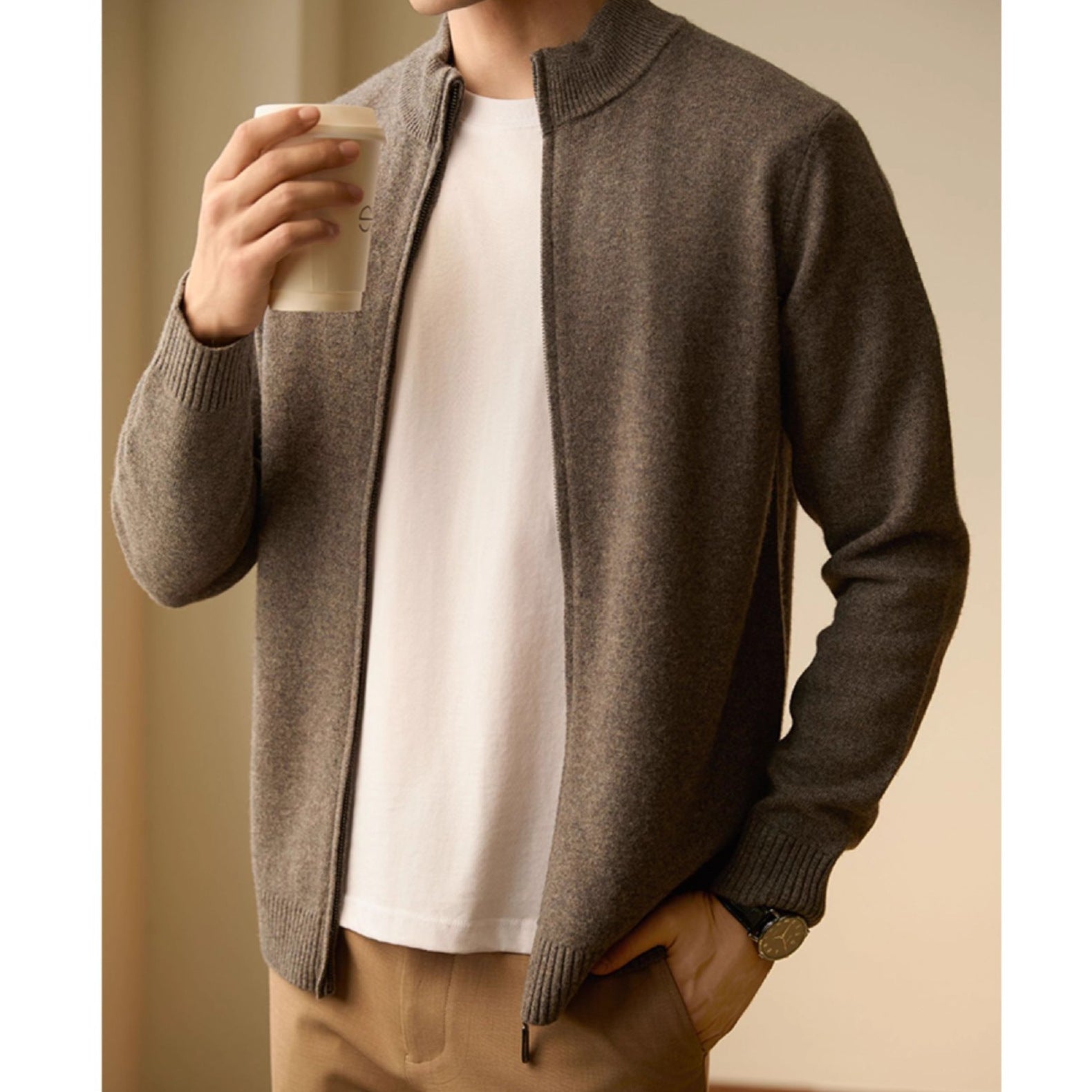 Men's Cardigan Business Casual – Autumn Winter Comfort Jacket