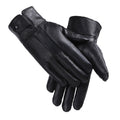 Men's Leather Mittens Lined Warm Windproof Winter