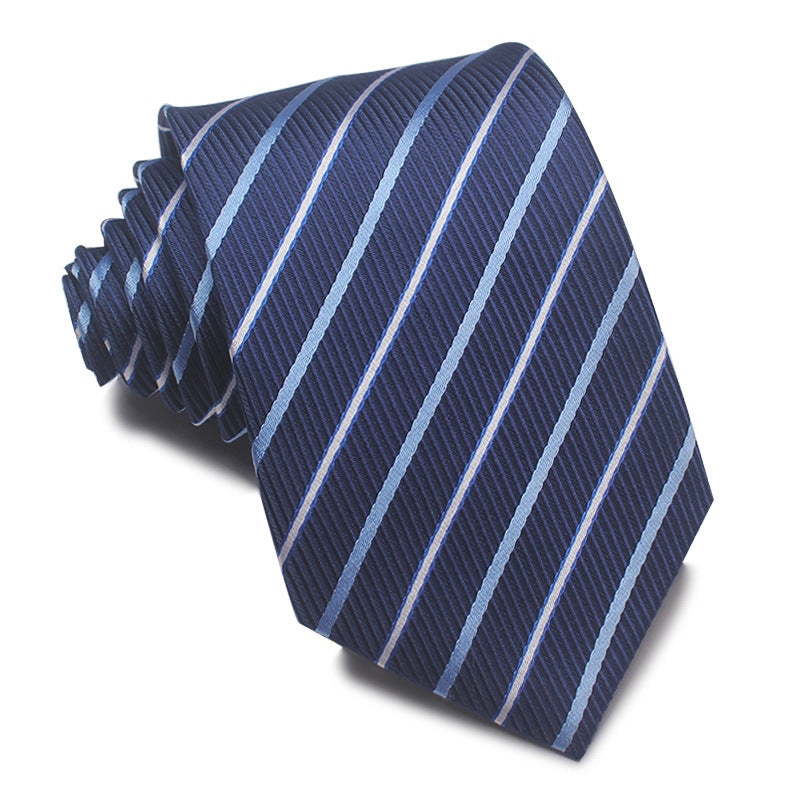 Men's Tie 8cm Striped Business Elegant Red Blue Black