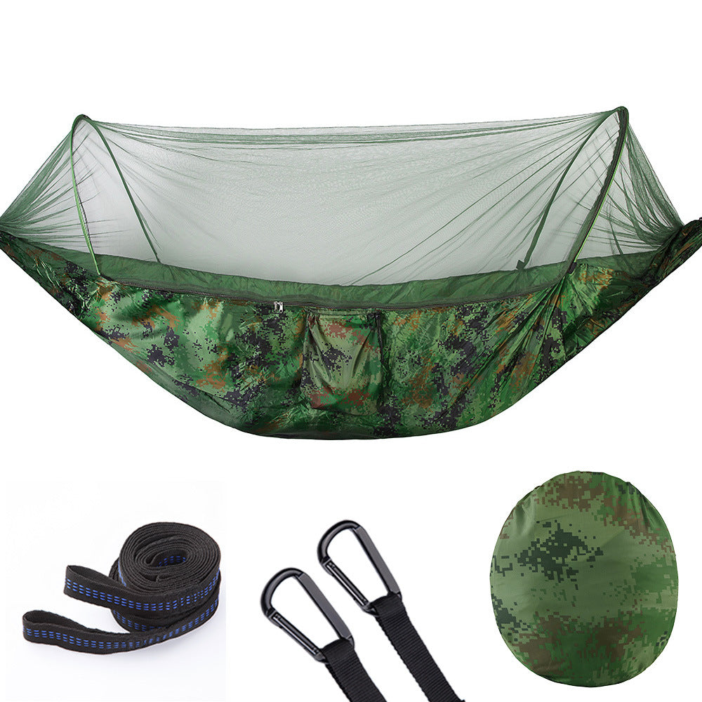 Automatic Camping Hammock with Mosquito Net | Ultralight Double Outdoor Travel Hammock