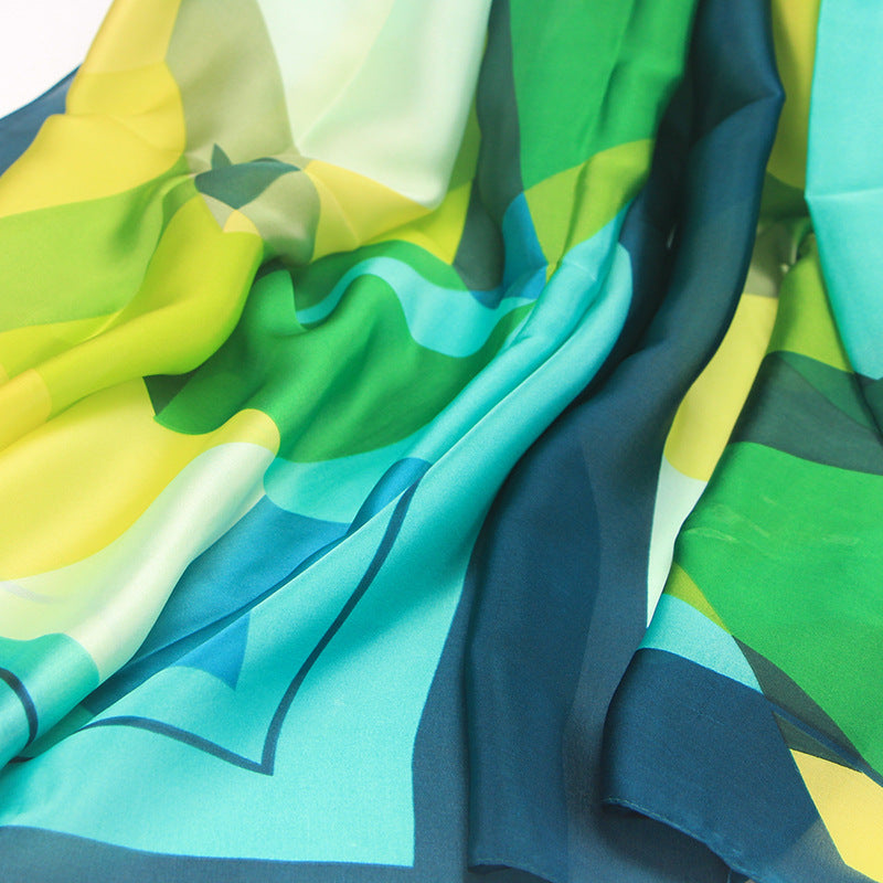 Women's Scarf Silk Imitation Geometric Elegant Lightweight
