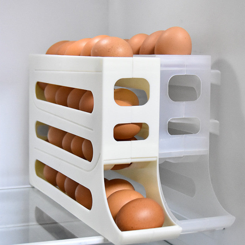 Egg Holder Refrigerator 4 Tiers | Automatic Organizer