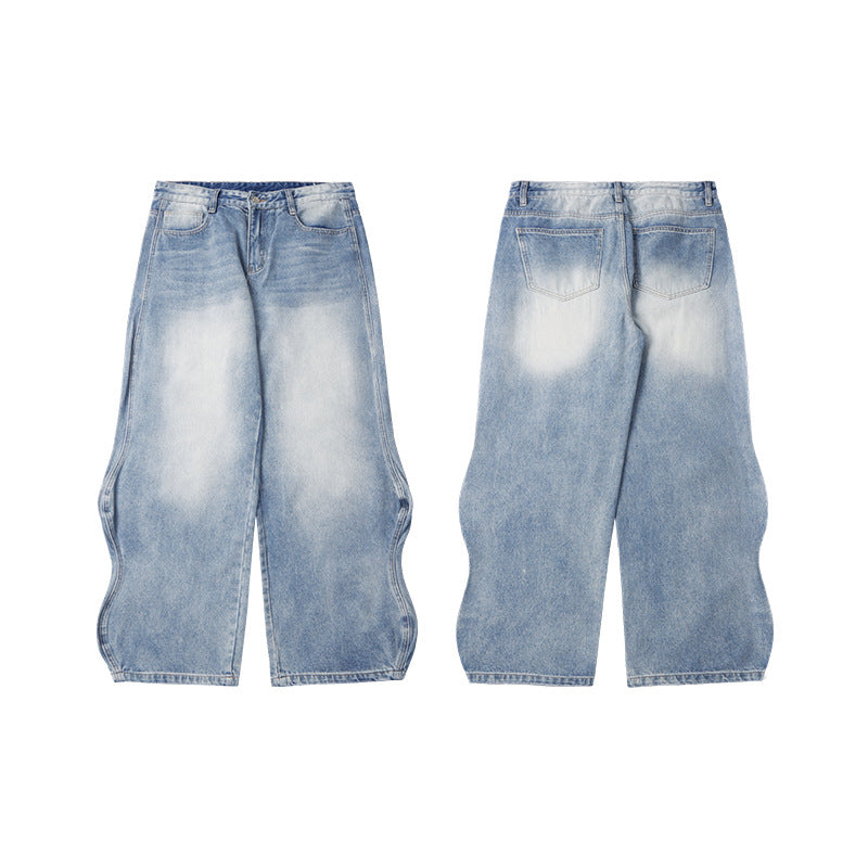 Men's Vintage Jeans Used Look – Casual Distressed Denim Trousers