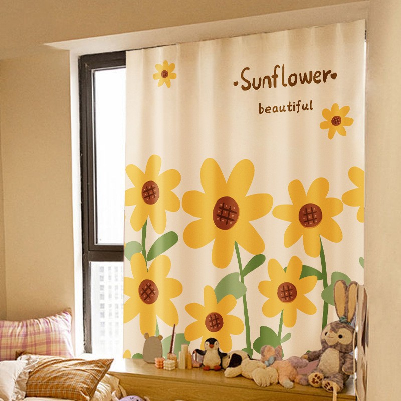 Children's Curtain Velcro Cartoon | Cabinet Curtain without Drilling