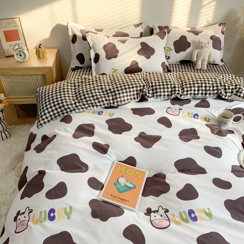 Cartoon bedding 4-piece | soft colorful skin-friendly durable