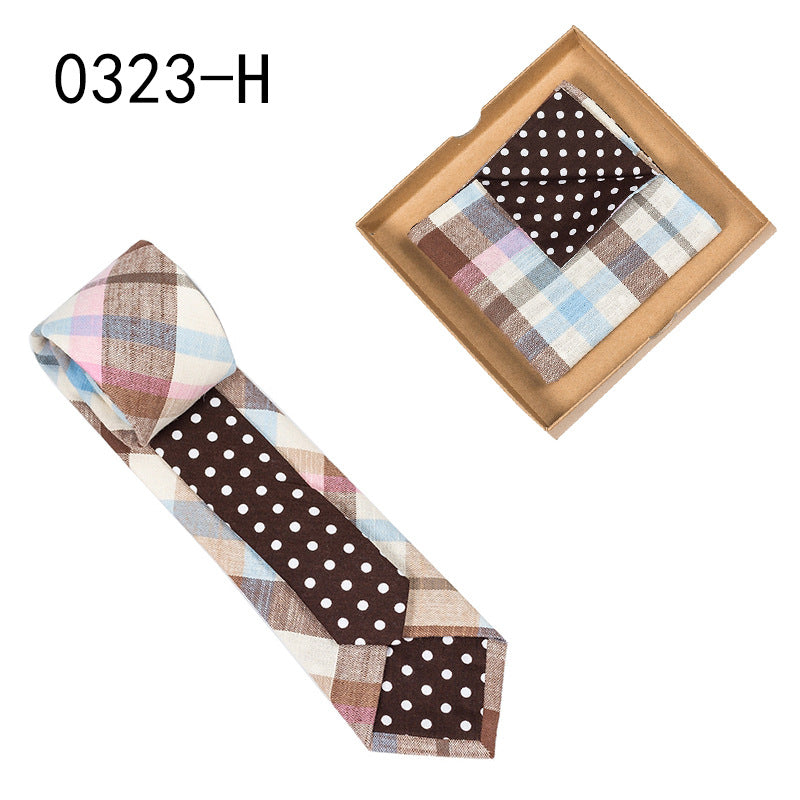 Herren Krawatte floral Baumwolle Einstecktuch elegant modern