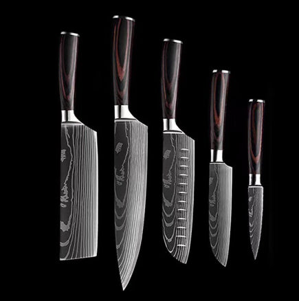 Kitchen Knife Set Stainless Steel | Chef Knife Cleaver Professional