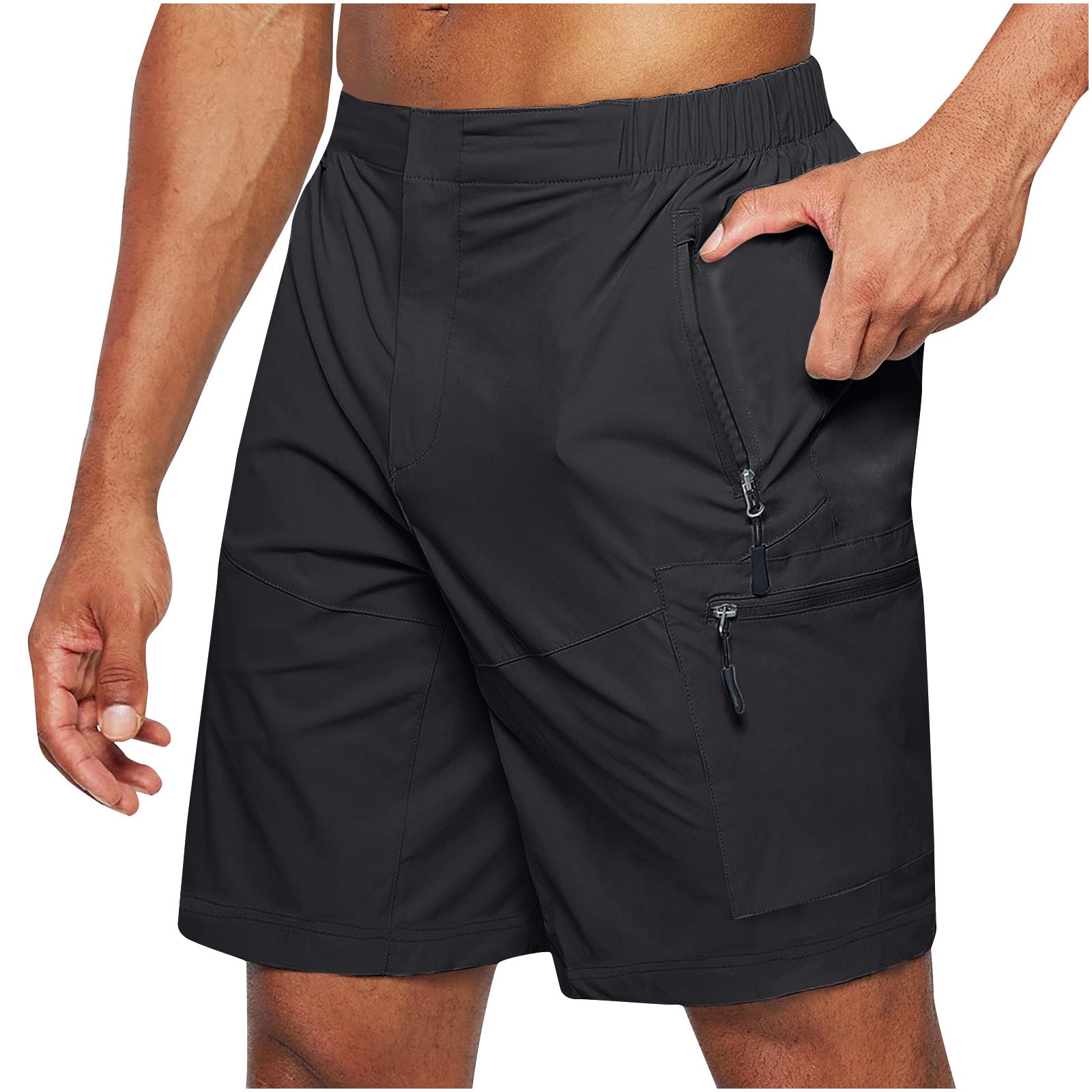 Men's Summer Shorts Knee-Length – Elastic Casual Long Shorts
