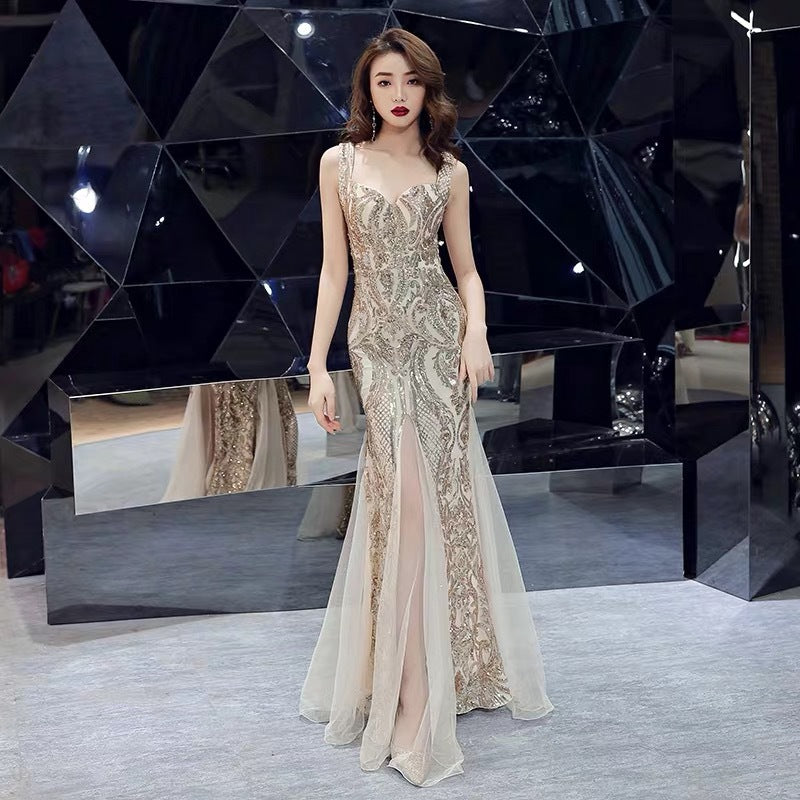 Sequined Evening Dress for Women | Mermaid Gala Dress Elegant