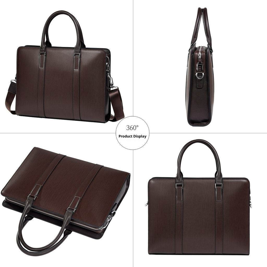 Premium Herren Business Laptoptasche aus Rindsleder – Elegante Handtasche