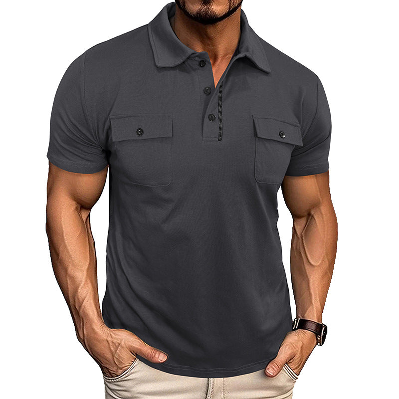 Men's Polo Shirt | Short Sleeve Outdoor Casual Modern Pockets