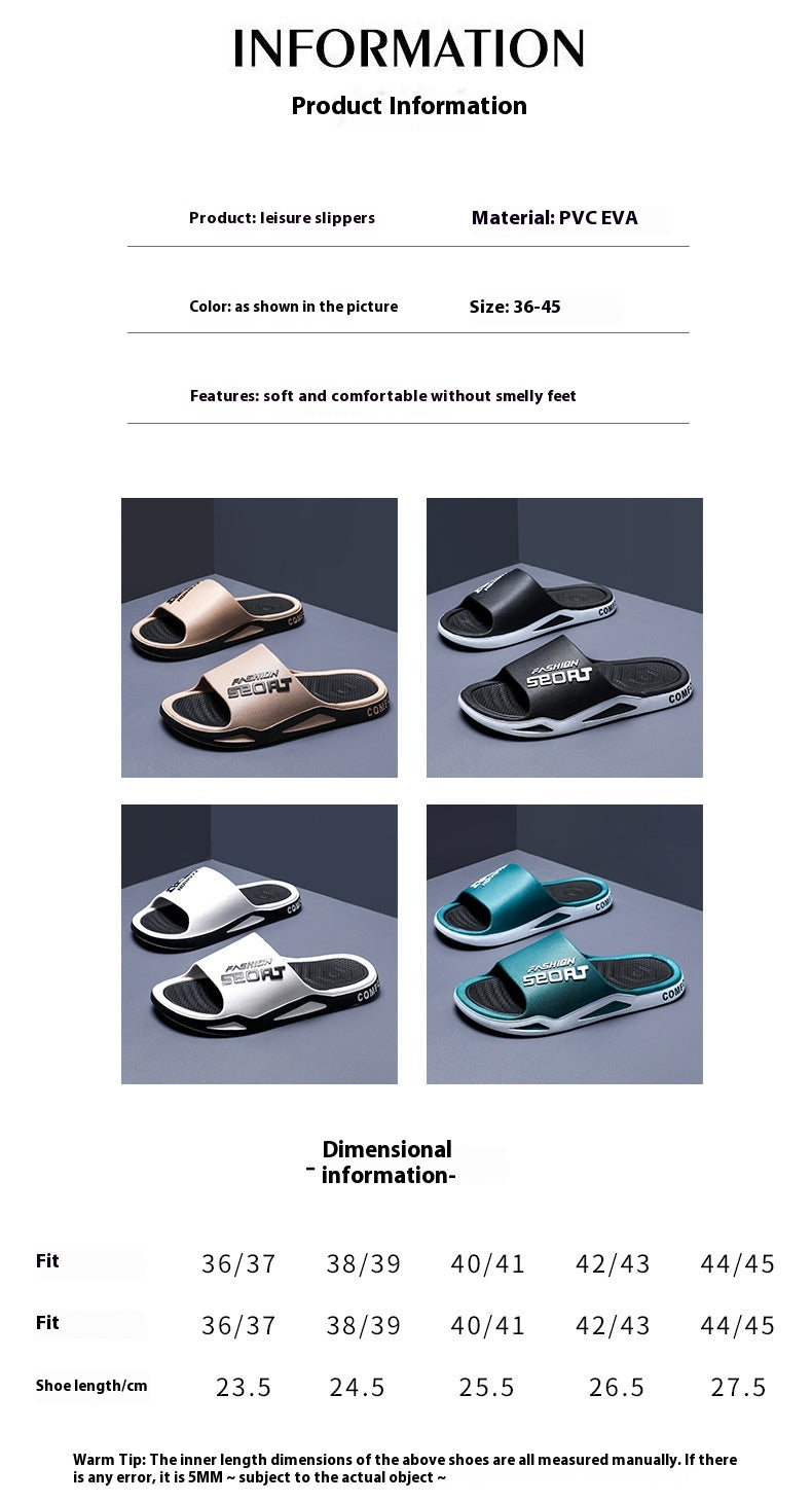 Men's Bathroom Slippers | Non-slip Soft House Slippers