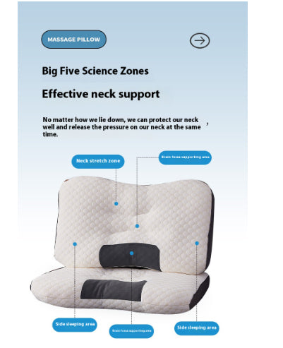 Massage Neck Pillow Washable | Ergonomic Dimensionally Stable Comfort