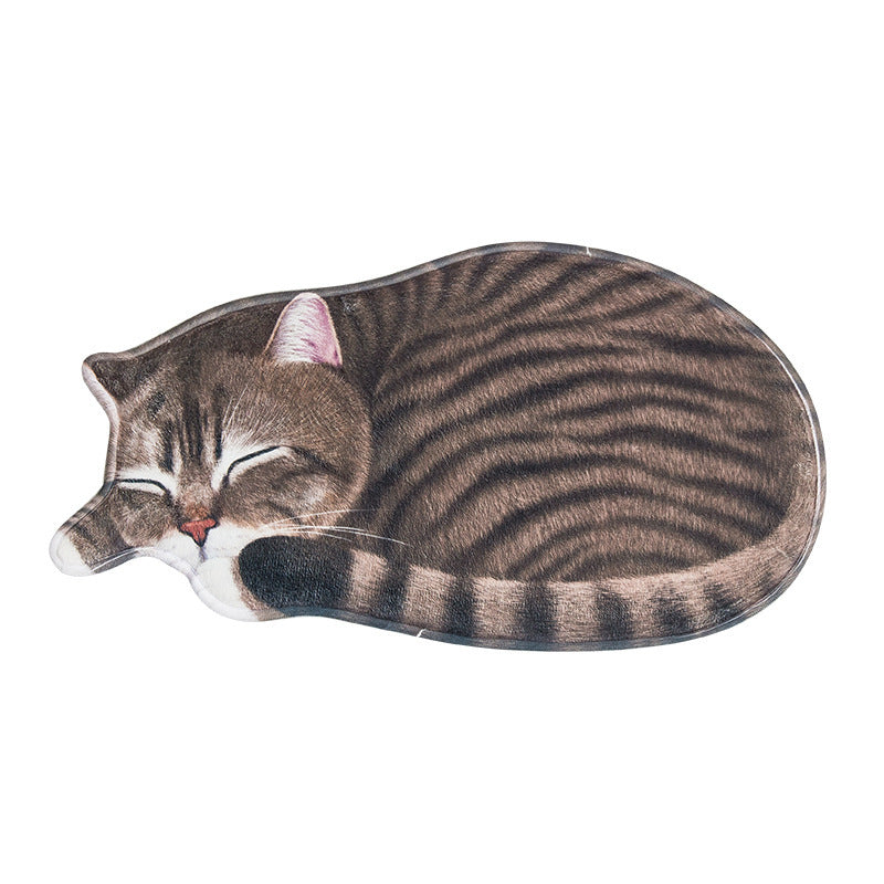 3D Katzen Badematte rutschfest saugstark | Niedlich Teppich