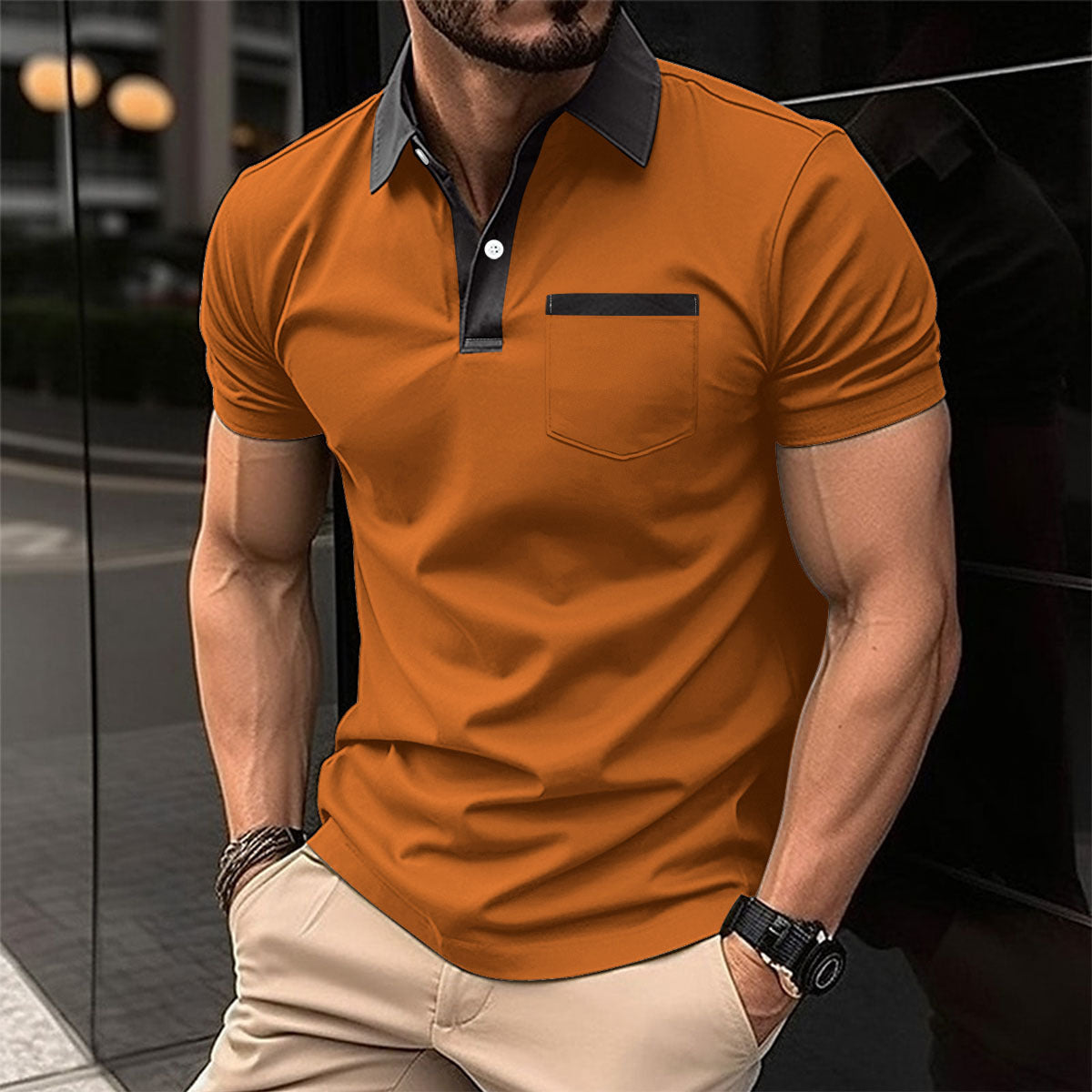 Men's Polo Shirt | Slim Fit Short Sleeve Collar Modern