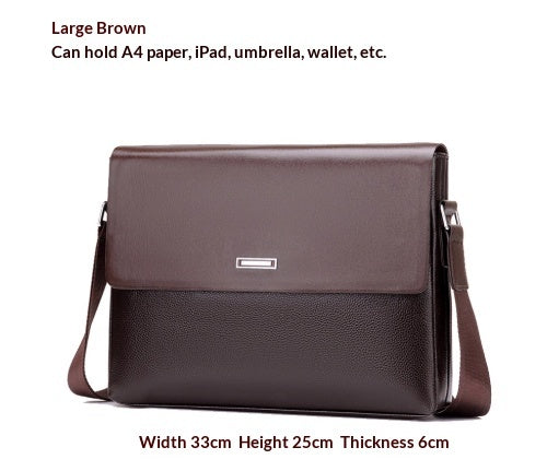Modern Men's Leather Business Bag XL – Office & Leisure Shoulder Bag