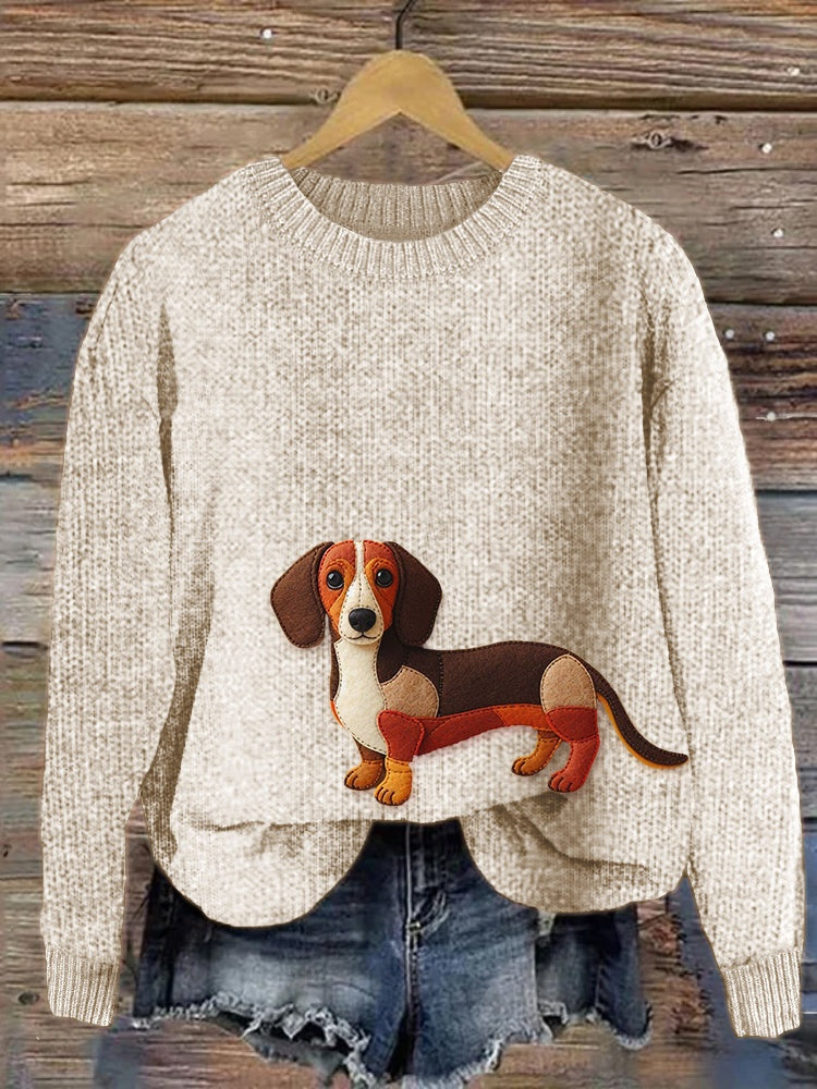 Strickpullover mit Bärenprint – Anti-Pilling Damen Winter Pullover