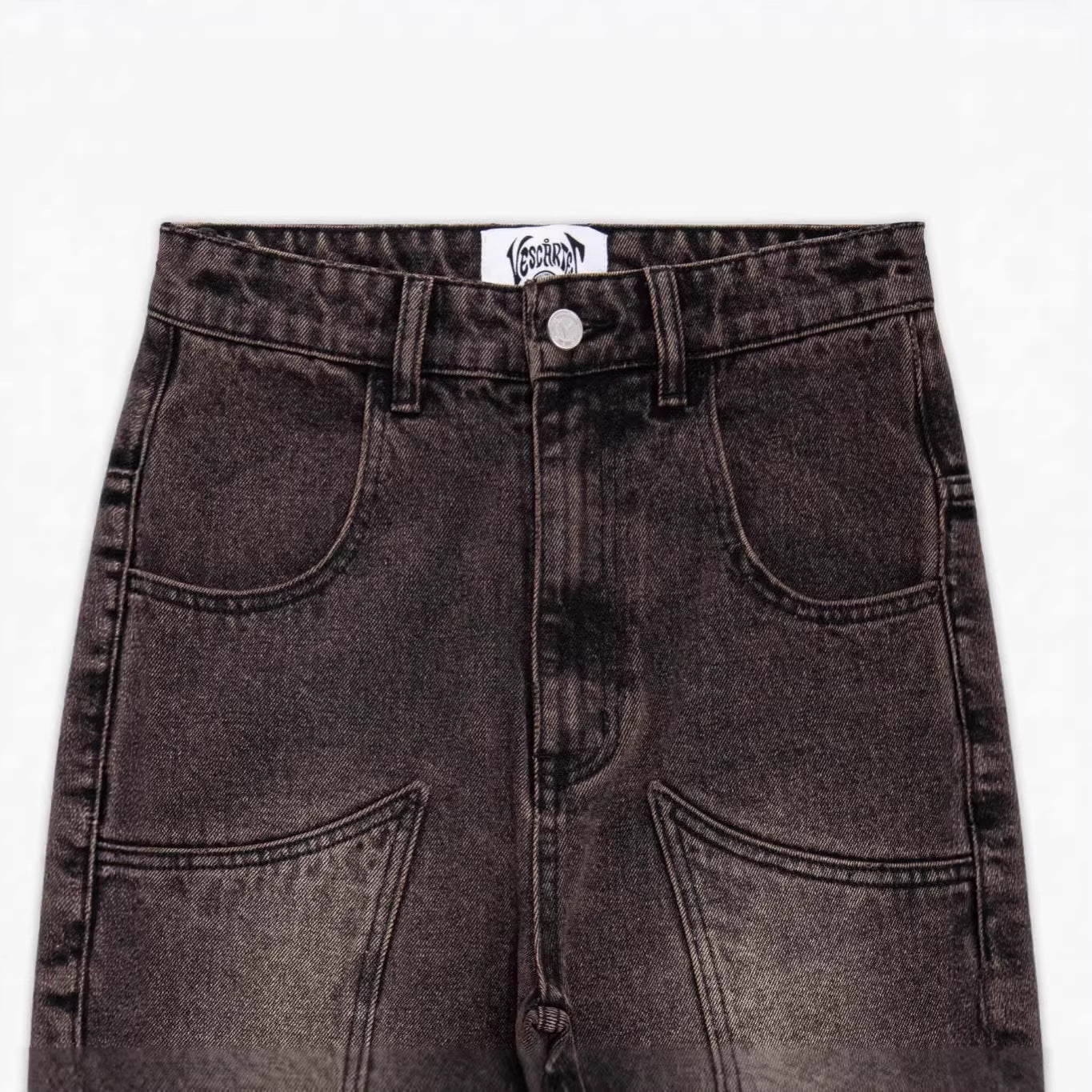 Men's Vintage Embroidered Jeans – American Style Denim Trousers